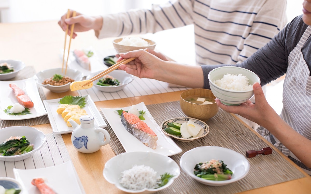 modern japanese breakfast.