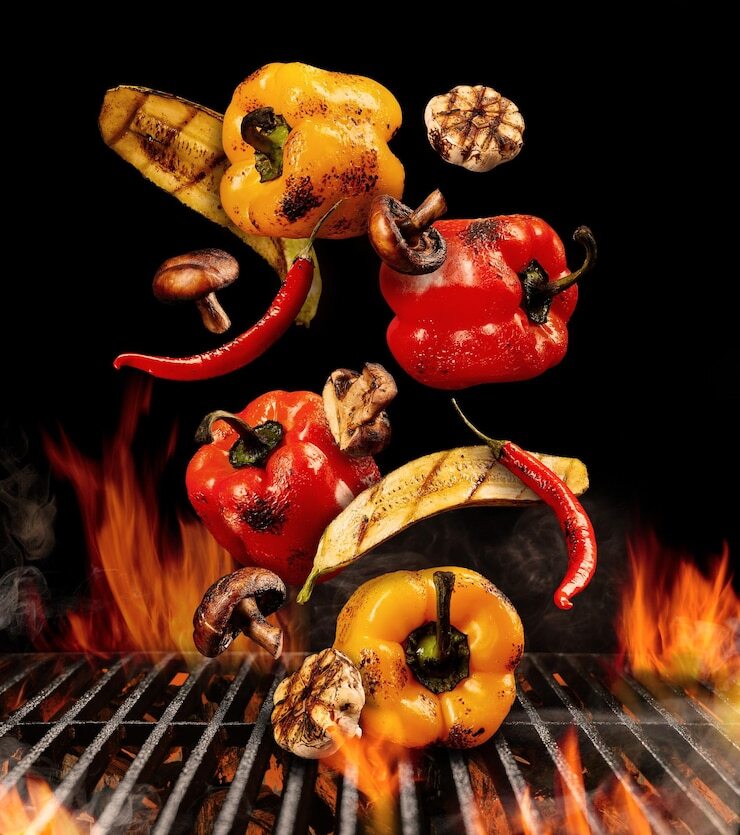 grilled-red-yellow-bell