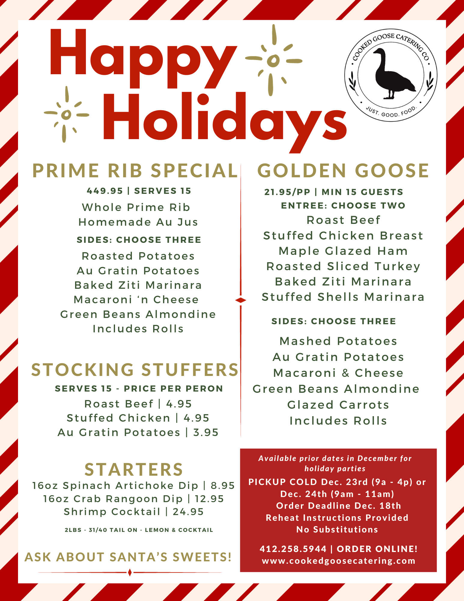 Christmas Catering Christmas Catering Menus Holiday Catering